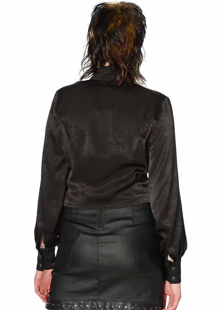 Banned Pentacle Pentagram 60's Blouse Black - Image 3