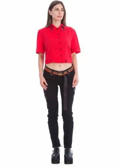 Banned Good Vs. Bad Voice Devil Blouse Red -KILLSTAR Sales Store banned BL14095 good vs bad blouse red 0 1024x1024