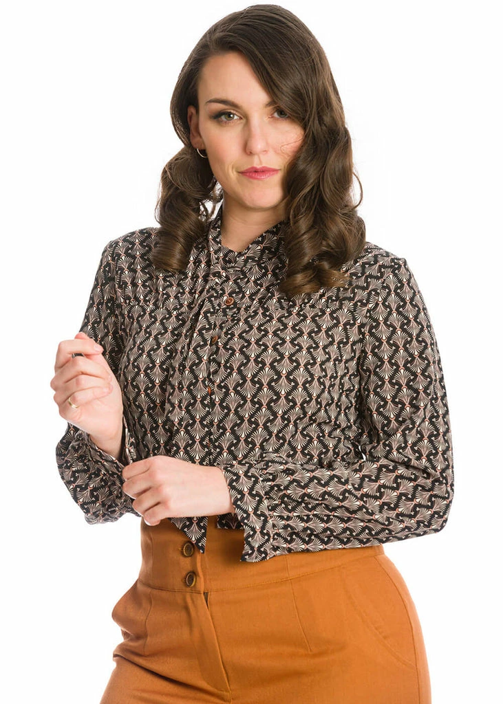 Banned Gatsby 40's Blouse Black 3 Banned Gatsby 40's Blouse Black