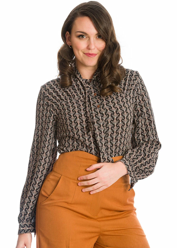 Banned Gatsby 40's Blouse Black 4 Banned Gatsby 40's Blouse Black - Image 2