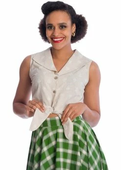 Banned Hot Air Balloon Dreaming 40's Blouse Ivory