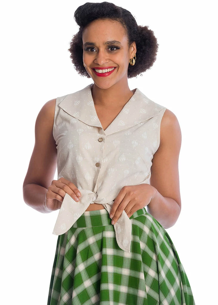 Banned Hot Air Balloon Dreaming 40's Blouse Ivory 3 Banned Hot Air Balloon Dreaming 40's Blouse Ivory