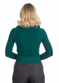 Banned Bow Dreaming 40's Cardigan Green -KILLSTAR Sales Store banned CA21071 bow dreaming cardigan grn 3 1024x1024