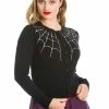 Banned Under Her Spider Web 50's Cardigan Black White
