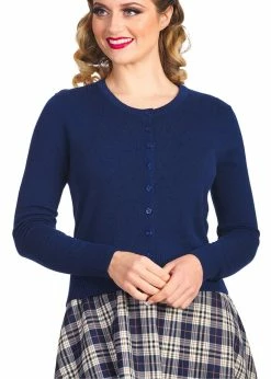 Banned Winter Storm 50's Cardigan Navy Blue