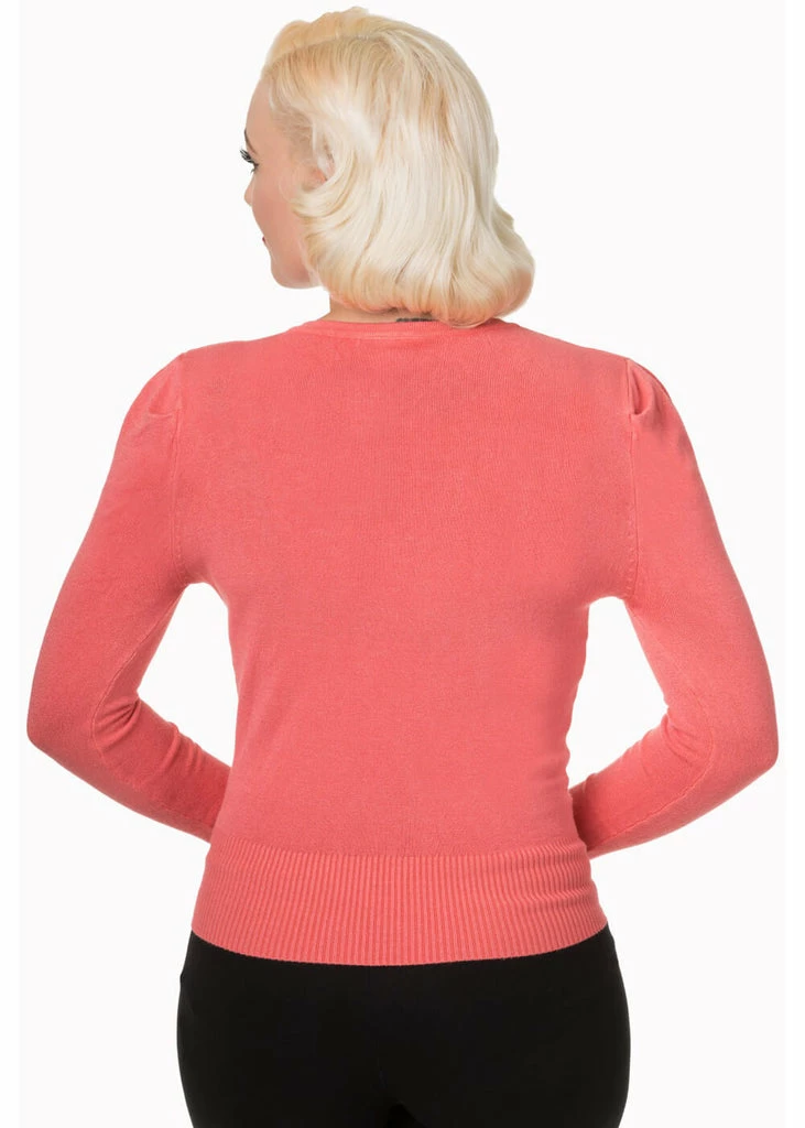 Banned Kyoto 40's Cardigan Coral 5 Banned Kyoto 40's Cardigan Coral - Image 3