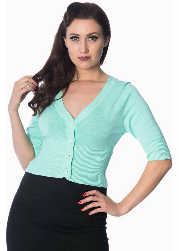 Banned Overload 50's Cardigan Mint Color 4 Banned Overload 50's Cardigan Mint Color - Image 2