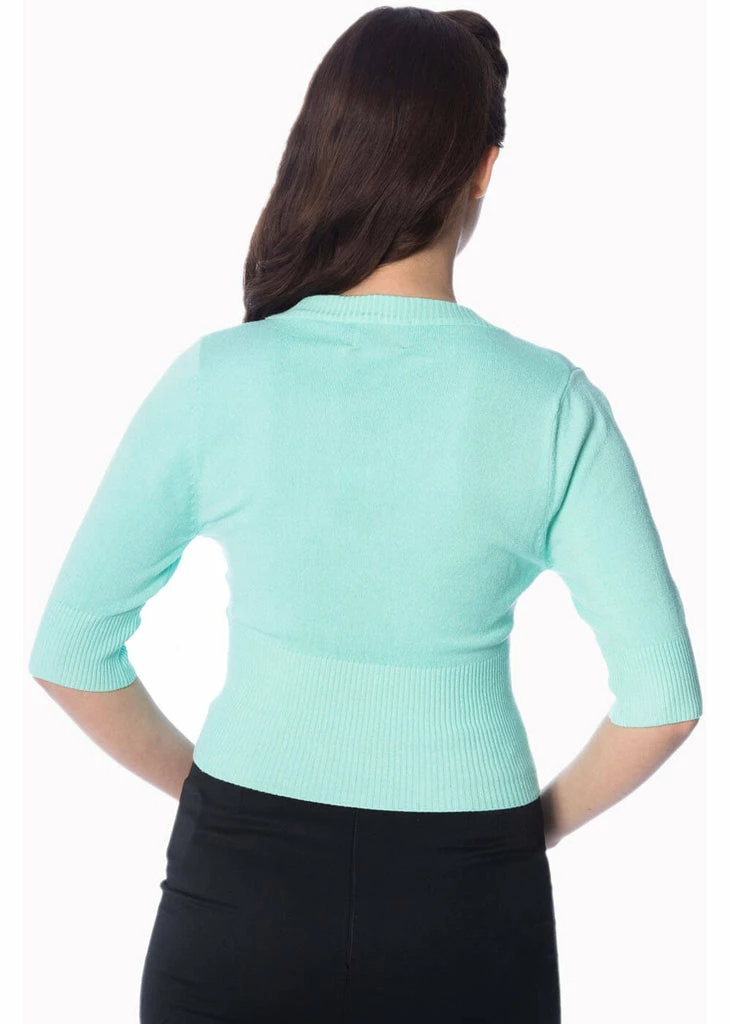 Banned Overload 50's Cardigan Mint Color 5 Banned Overload 50's Cardigan Mint Color - Image 3