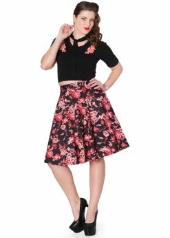 Banned Winter Flower 40's Jumper Black -KILLSTAR Sales Store banned JP57027 winter flower jumper blk 4 1024x1024