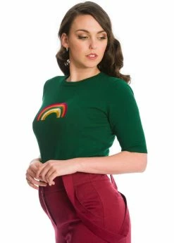 Banned Rainbow Winter 60's Jumper Green -KILLSTAR Sales Store banned JP57066 rainbow winter jumper grn 0 90e11224 0953 4df8 8848 2d37e38530c0 1024x1024