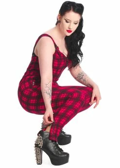 Banned Lenore Tartan 80's Jumpsuit Red 10 Banned Lenore Tartan 80's Jumpsuit Red -KILLSTAR Sales Store banned PL92034 lenora jumpsuit red 3 1024x1024