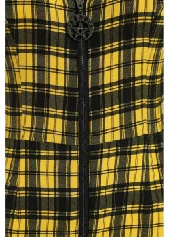 Banned Lenore Tartan 80's Jumpsuit Yellow -KILLSTAR Sales Store banned PL92034 lenora jumpsuit yellow 5 1024x1024