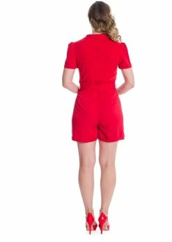 Banned Women Rule 50's Playsuit Red -KILLSTAR Sales Store banned PL92044 women rule playsuit red 3 1024x1024