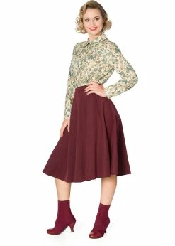 Banned Sophicated 40's Swing Skirt Aubergine Purple -KILLSTAR Sales Store banned SK25115 sophicated skirt aub 1 40ab1bc8 241c 4f9d b34d 442aec7669b2 1024x1024