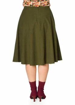 Banned Sophicated 50's Swing Skirt Green -KILLSTAR Sales Store banned SK25115 sophicated skirt grn 1 1024x1024