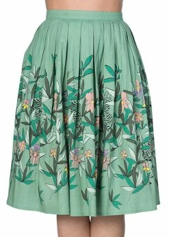 Banned Oriental Tiger 40's Swing Skirt Mint -KILLSTAR Sales Store banned SK25167 oriental tiger swing skirt mint 2 1024x1024
