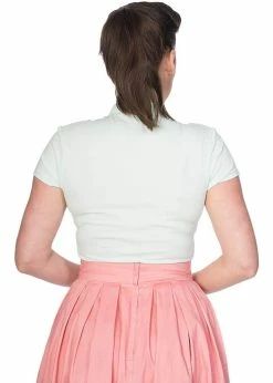 Banned Mandarin Collar 40's Top Mint Colour 7 Banned Mandarin Collar 40's Top Mint Colour -KILLSTAR Sales Store banned TP10049 mandarin top mint 2 1024x1024
