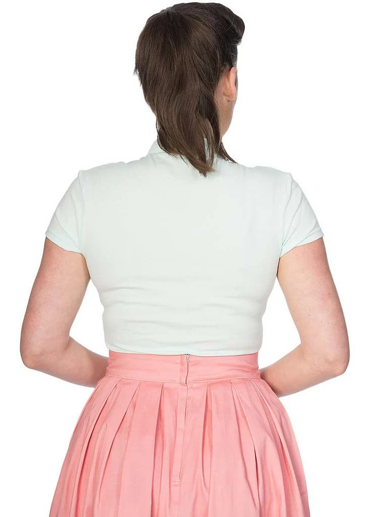 Banned Mandarin Collar 40's Top Mint Colour 5 Banned Mandarin Collar 40's Top Mint Colour - Image 3