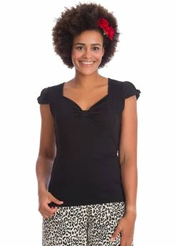 KILLSTAR Sales Store 11 Banned Sweet Summer 50's Top Black