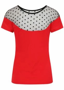 Banned Smoulder Polkadot 50's Top Red -KILLSTAR Sales Store banned TP10334 smoulder top red 4 1024x1024