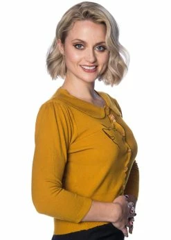 Banned Cat Scallop Collar 40's Cardigan Mustard -KILLSTAR Sales Store banned ca3215 cat scallop collar cardigan mustard 1 aa85b735 0bc5 4ee8 b925 6b6677f297c8 1024x1024