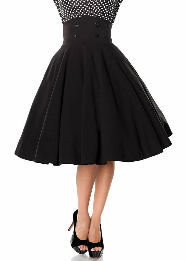 Belsira Paris 50's Swing Skirt Black 3 Belsira Paris 50's Swing Skirt Black