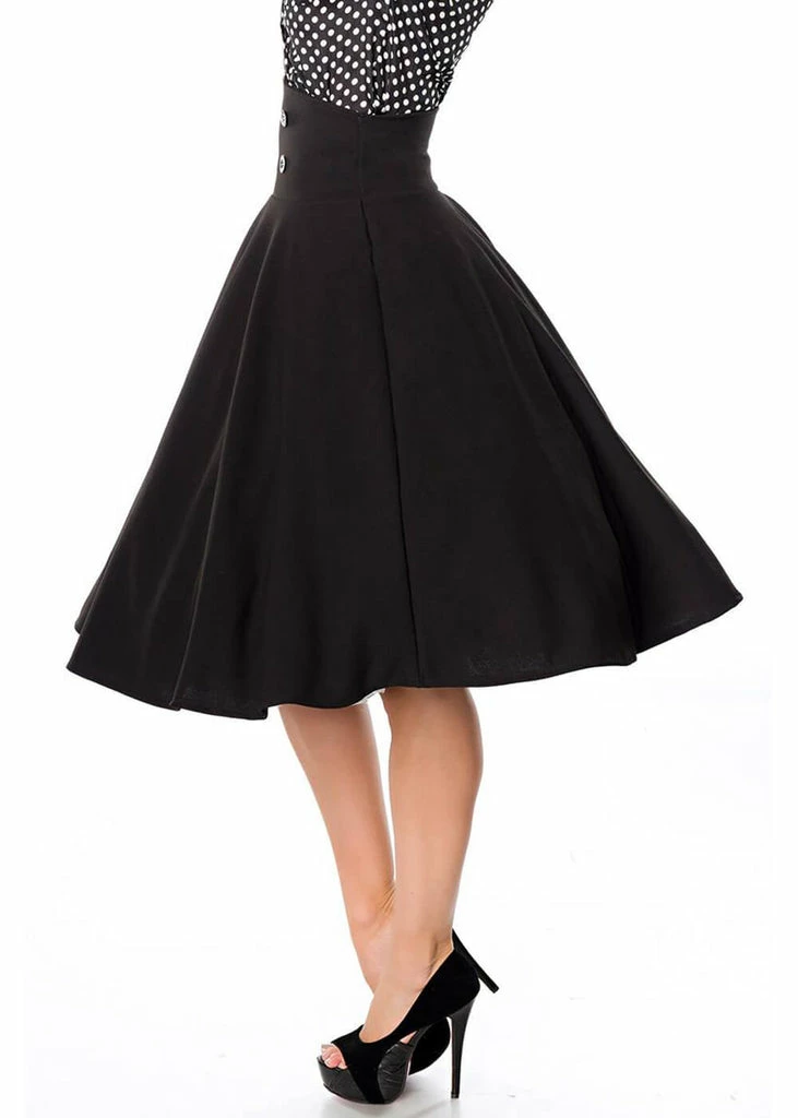 Belsira Paris 50's Swing Skirt Black 6 Belsira Paris 50's Swing Skirt Black - Image 4