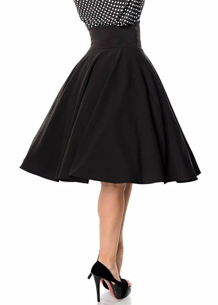 Belsira Paris 50's Swing Skirt Black 7 Belsira Paris 50's Swing Skirt Black - Image 5