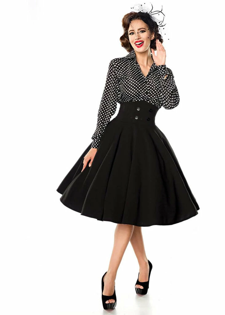 Belsira Paris 50's Swing Skirt Black 4 Belsira Paris 50's Swing Skirt Black - Image 2