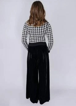 Bright & Beautiful Looloo Velvet 70's Trousers Black -KILLSTAR Sales Store bright beautiful BBAW190308A looloo velvet trousers blk 1 1024x1024