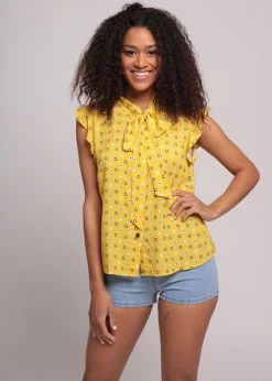 Bright & Beautiful Penny Polka Meadow 70's Blouse Yellow -KILLSTAR Sales Store bright beautiful BBSS220405A penny polka meadow blouse yel 0 9318c907 d781 45d5 b4a7 be60b96e4693 1024x1024