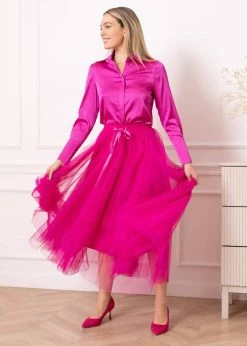Choklate Paris Amore 50's Tulle Skirt Fuchsia