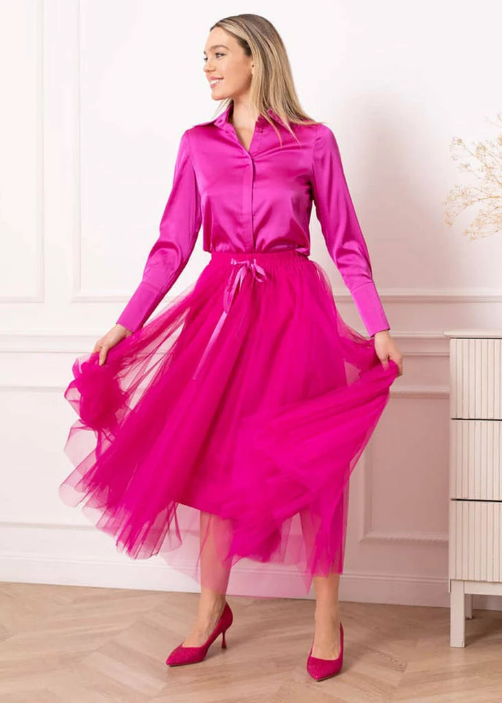 Choklate Paris Amore 50's Tulle Skirt Fuchsia 3 Choklate Paris Amore 50's Tulle Skirt Fuchsia