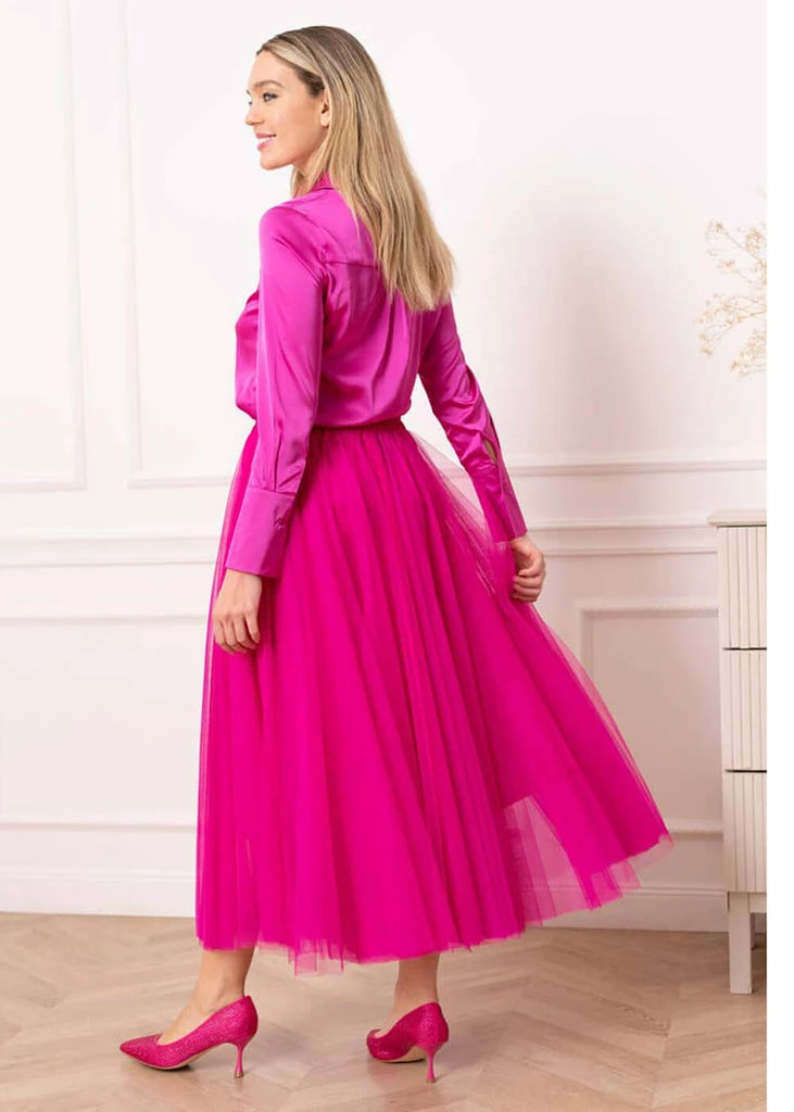 Choklate Paris Amore 50's Tulle Skirt Fuchsia 4 Choklate Paris Amore 50's Tulle Skirt Fuchsia - Image 2