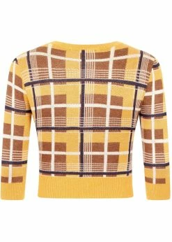 Collectif Lucy Moonhill Check 50's Cardigan Mustard -KILLSTAR Sales Store collectif AW200117A lucy moonhill cardigan mus 3 685ab939 d6d2 4ed4 b216 5807e6a44a95 1024x1024