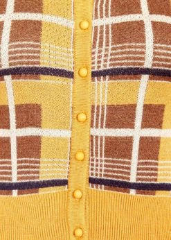 Collectif Lucy Moonhill Check 50's Cardigan Mustard -KILLSTAR Sales Store collectif AW200117A lucy moonhill cardigan mus 4 9b9e02a8 9ae0 40fe b018 6dfbf6a7f824 1024x1024