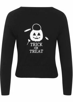 Collectif Abigail Trick Or Treat 50's Cardigan Black
