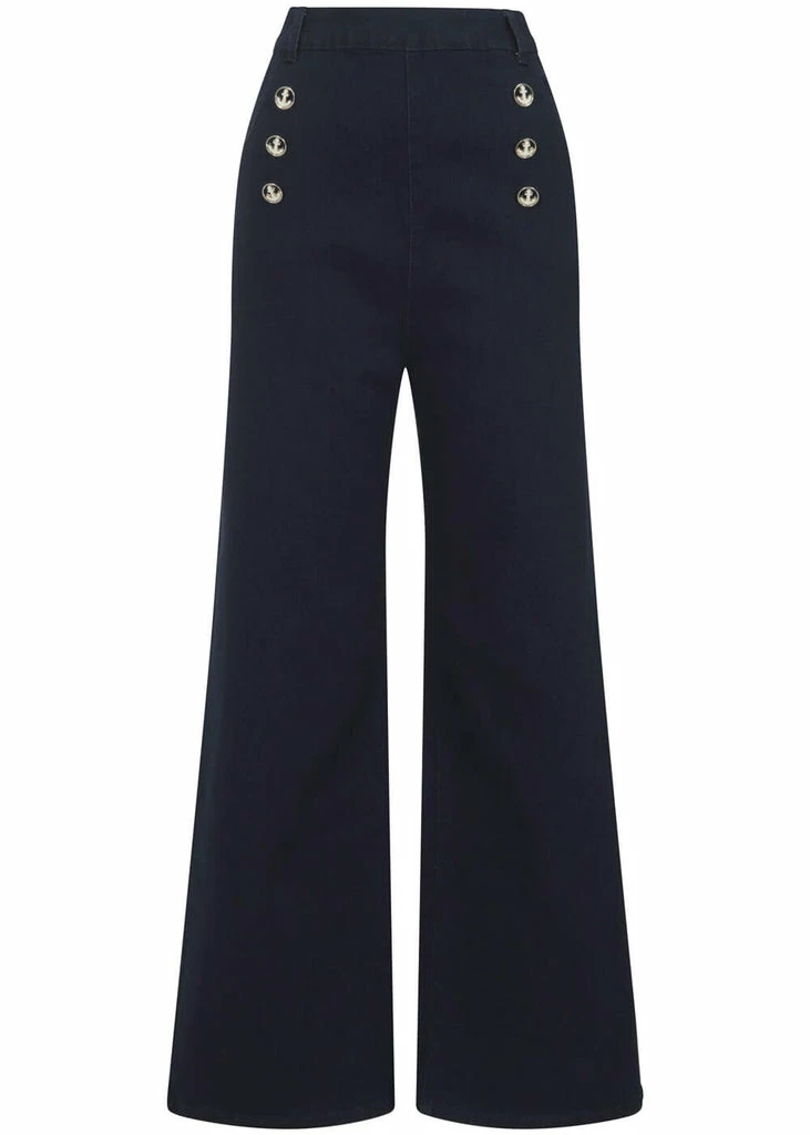 Collectif Taci Nautical 40's Jeans Navy Blue 3 Collectif Taci Nautical 40's Jeans Navy Blue
