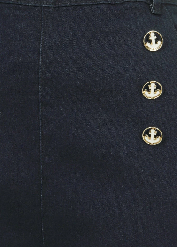 Collectif Taci Nautical 40's Jeans Navy Blue 4 Collectif Taci Nautical 40's Jeans Navy Blue - Image 2