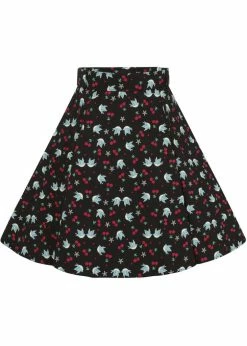 Collectif Trinette Swallows & Cherries 50's Swing Skirt Multi -KILLSTAR Sales Store collectif AW200313A trinette swallows cher skirt mul 2 1024x1024