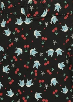 Collectif Trinette Swallows & Cherries 50's Swing Skirt Multi -KILLSTAR Sales Store collectif AW200313A trinette swallows cher skirt mul 3 1024x1024