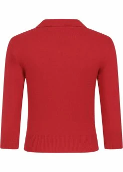 Collectif Halette 50's Cardigan Red -KILLSTAR Sales Store collectif AW210111B halette plain cardigan red 1 1024x1024