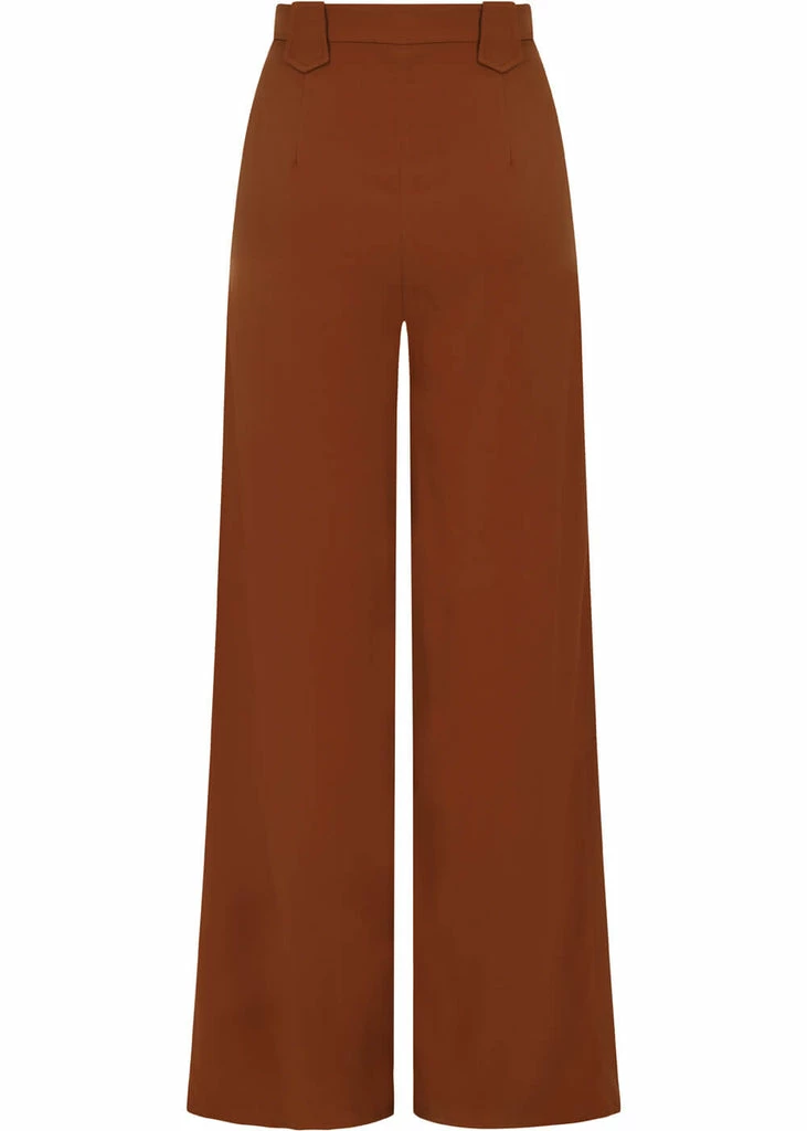 Collectif Darleen 40's Trousers Brown 5 Collectif Darleen 40's Trousers Brown - Image 3