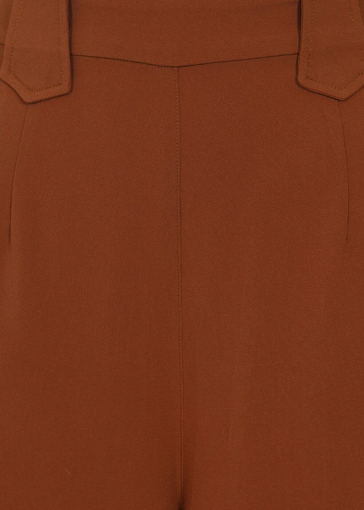 Collectif Darleen 40's Trousers Brown 6 Collectif Darleen 40's Trousers Brown - Image 4