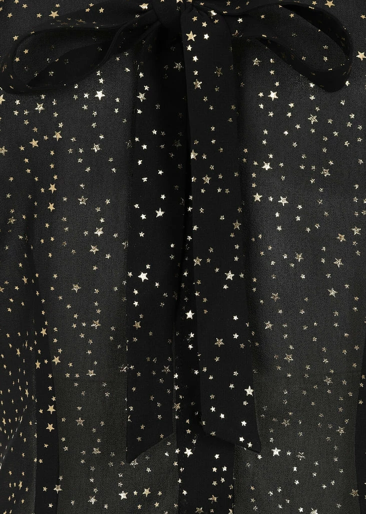 Collectif Tura Little Stars 40's Blouse Black 5 Collectif Tura Little Stars 40's Blouse Black - Image 3