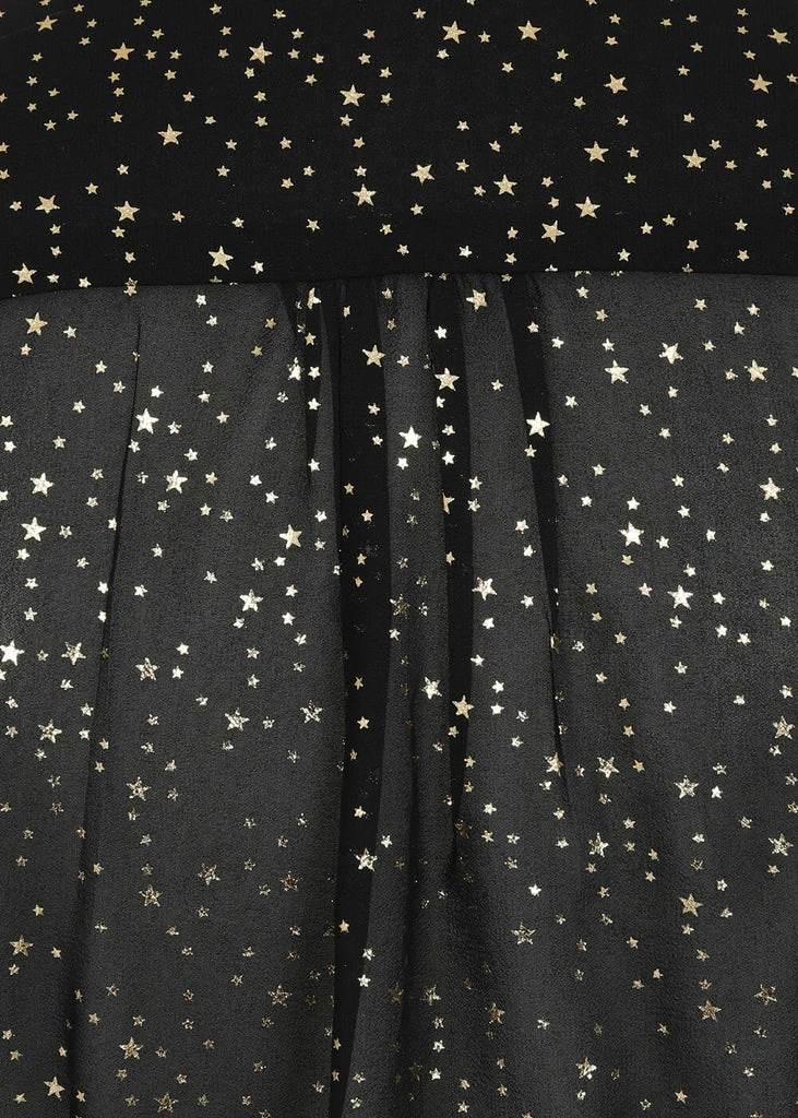 Collectif Tura Little Stars 40's Blouse Black 7 Collectif Tura Little Stars 40's Blouse Black - Image 5