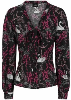 Collectif Luiza Swan Forest 40's Blouse Multicolour