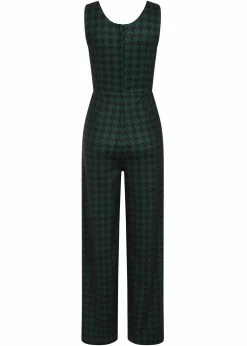 Collectif Gael Houndstooth Pinafore 40's Jumpsuit Green -KILLSTAR Sales Store collectif AW211901A gael houndstooth pina jumpsuit grn 3 43869d52 9d71 4931 9de1 ddd974266afa 1024x1024