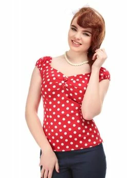 Collectif Dolores Polkadot 50's Top Red -KILLSTAR Sales Store collectif C686 dolores polkadot top red 0 1024x1024