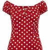 Collectif Dolores Polkadot 50's Top Red -KILLSTAR Sales Store collectif C686 dolores polkadot top red 2 1024x1024